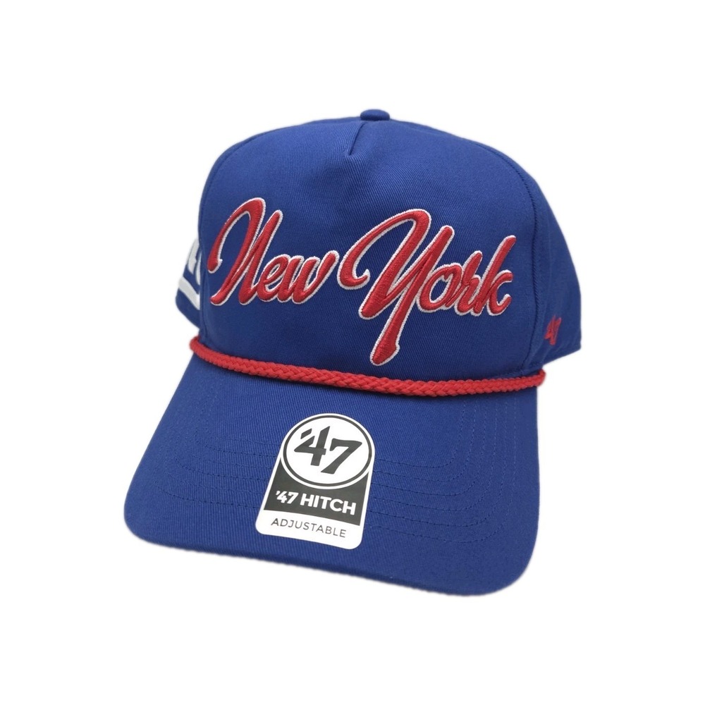 New York Giants '47 Brand Overhand Rope Hitch Team Script Snapback Hat Cap NEW